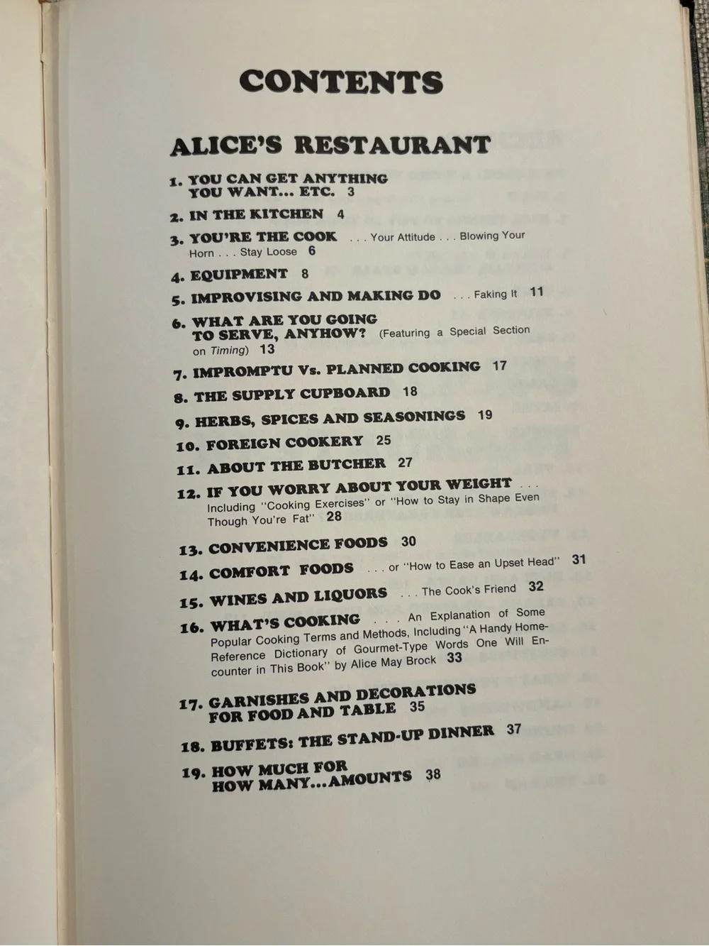 Alice’s Restaurant Cookbook Alice May Brock HC Vintage